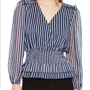 Parker Stripe Peplum Blouse